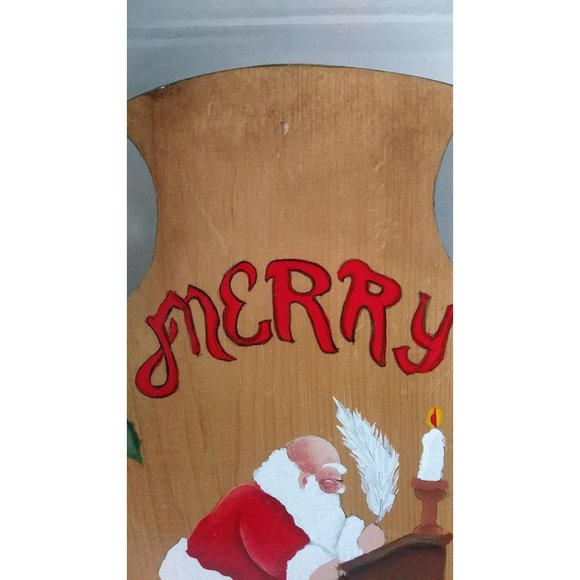 Vintage Hanging Painted Christmas Bread Cutting Board - Picture 4 of 9